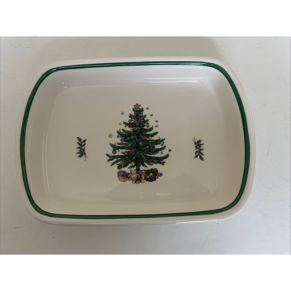 NIKKO 12” Christmas Lasagna Pan Cake Pan Serving Dish Holiday Dinnerware - Picture 5 of 7